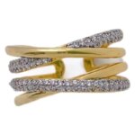 5 piezas al por mayor exageradas creativas anillos de cristal de circón diseño de capa joyería de moda para mujer regalo - Imagen 4