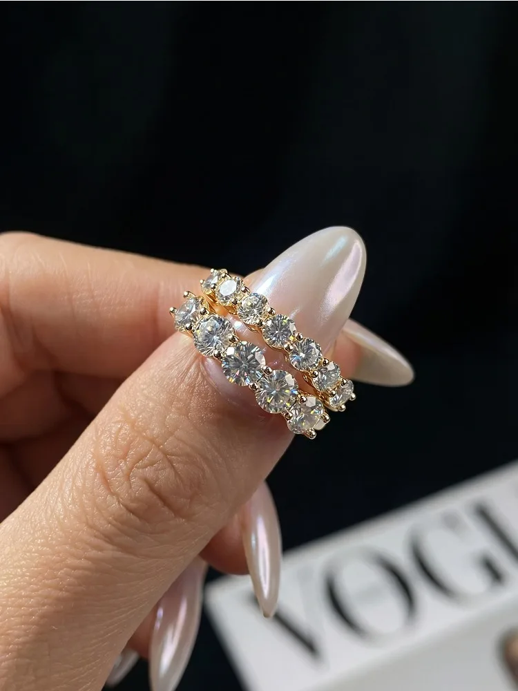 Anillo de Diamante Moissanita Real de 0.7ct Novary, Plata de Ley 925, Anillos de Compromiso y Uso Diario para Mujer, Joyería Fina de Alta Calidad