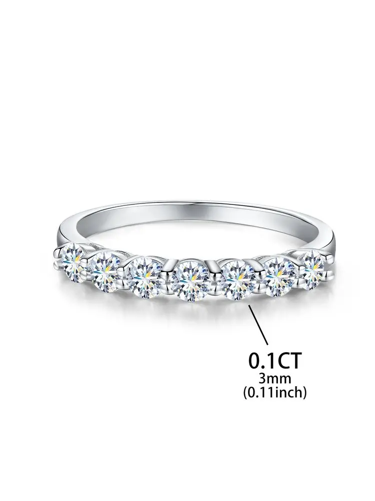 Anillo de Diamante Moissanita Real de 0.7ct Novary, Plata de Ley 925, Anillos de Compromiso y Uso Diario para Mujer, Joyería Fina de Alta Calidad