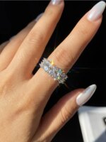 Anillo de Diamante Moissanita Real de 0.7ct Novary, Plata de Ley 925, Anillos de Compromiso y Uso Diario para Mujer, Joyería Fina de Alta Calidad - Imagen 3