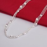 Collar de cuentas de plata de ley 925 para mujer, accesorios de lujo para fiesta y boda, joyería, regalos de navidad
