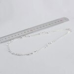 Collar de cuentas de plata de ley 925 para mujer, accesorios de lujo para fiesta y boda, joyería, regalos de navidad - Imagen 4