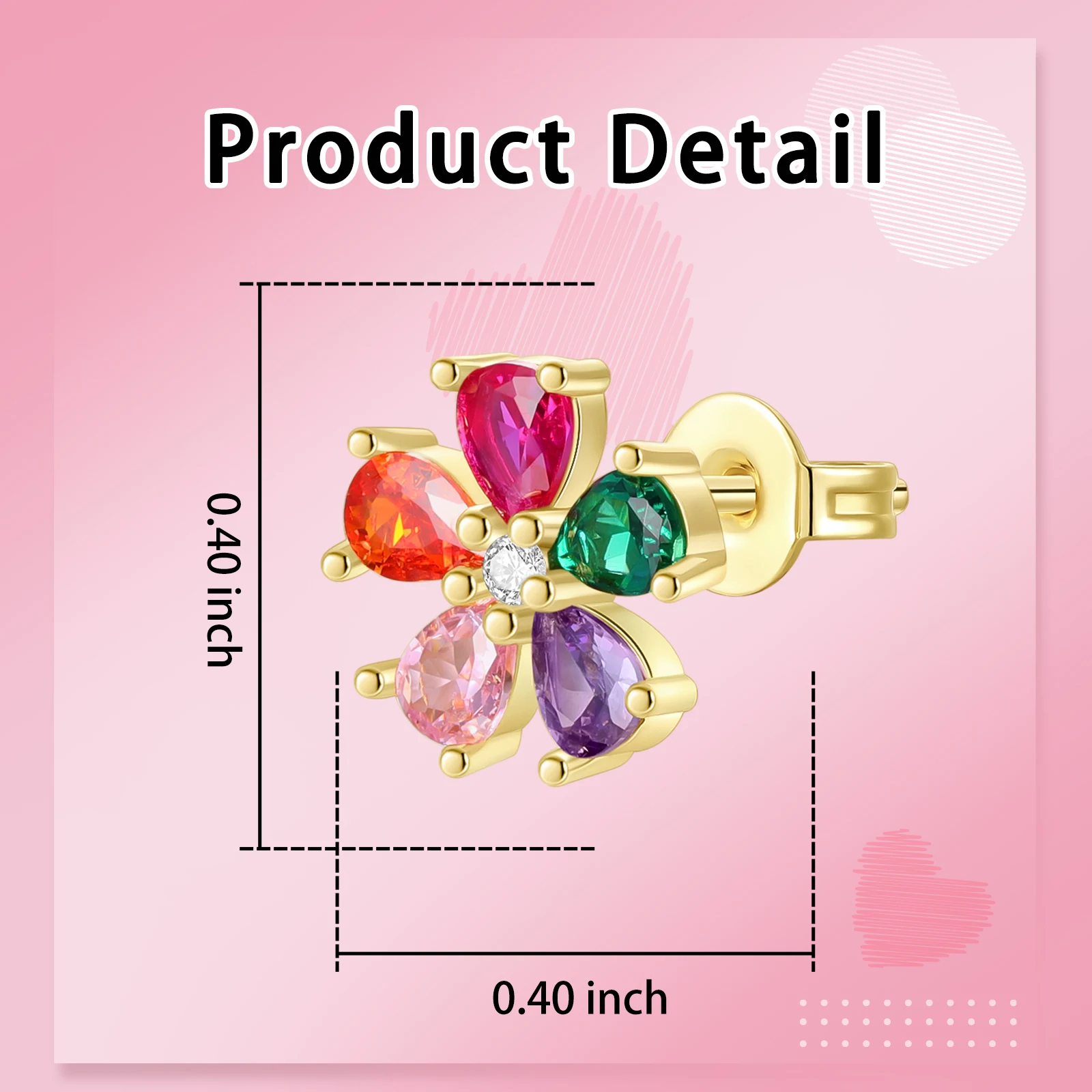 Ofertas Destacadas: Cuentas de Plata de Ley 925 con Diseño de Flor y Lazo, Zirconia, para Pendientes, Anillos, Colgantes, Ideales para Pulseras y Collares DIY de Mujer, Regalos de Joyería