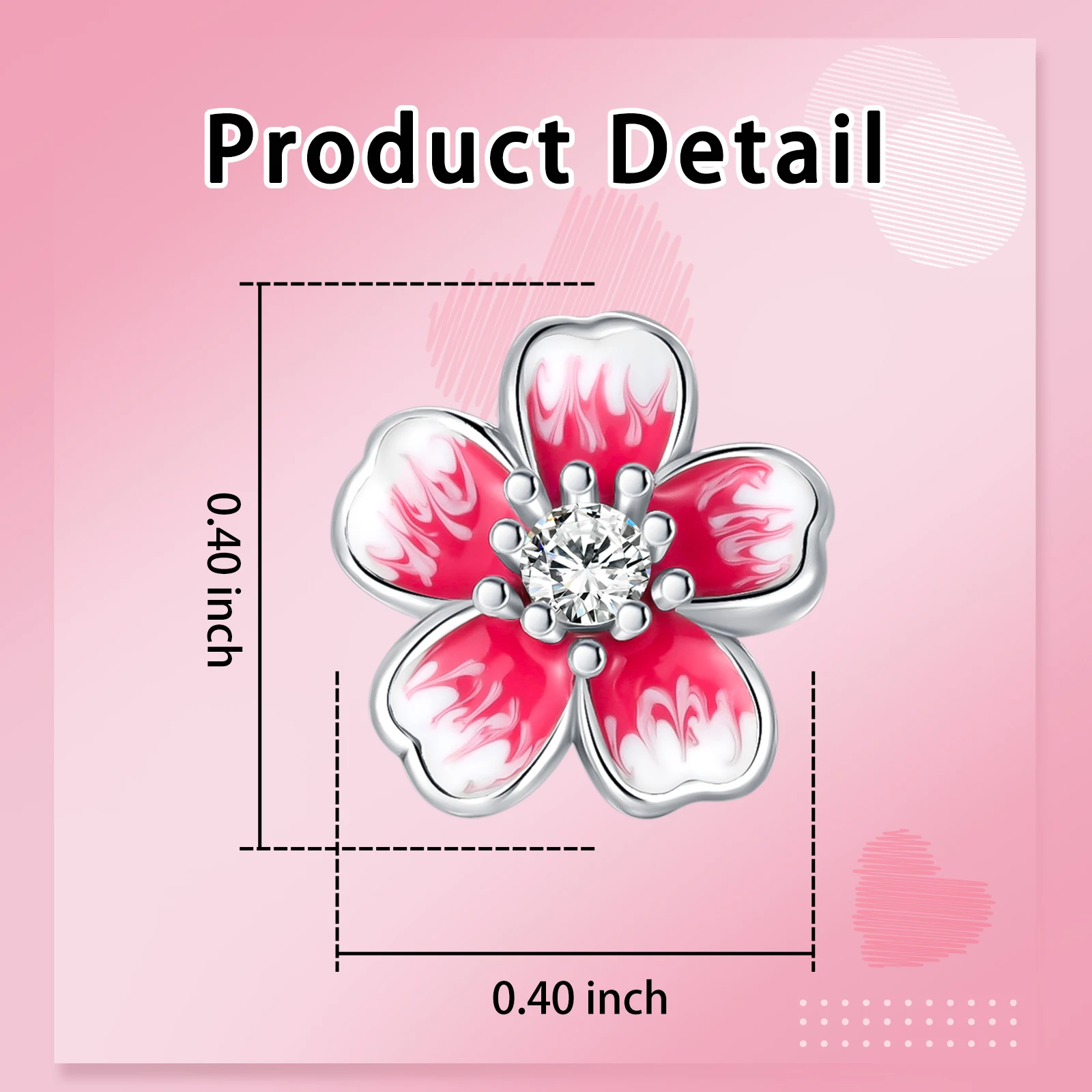 Ofertas Destacadas: Cuentas de Plata de Ley 925 con Diseño de Flor y Lazo, Zirconia, para Pendientes, Anillos, Colgantes, Ideales para Pulseras y Collares DIY de Mujer, Regalos de Joyería