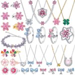 Ofertas Destacadas: Cuentas de Plata de Ley 925 con Diseño de Flor y Lazo, Zirconia, para Pendientes, Anillos, Colgantes, Ideales para Pulseras y Collares DIY de Mujer, Regalos de Joyería