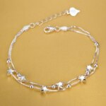 Pulseras de plata de ley 925 con estrellas para mujer, dijes de diseñador de moda, joyería para fiestas y bodas, regalos navideños - Imagen 4