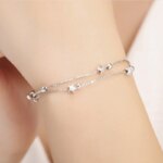 Pulseras de plata de ley 925 con estrellas para mujer, dijes de diseñador de moda, joyería para fiestas y bodas, regalos navideños - Imagen 2