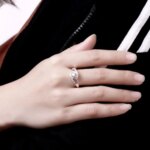 Nueva ropa de calle, anillos de diamantes de circón brillante de Plata de Ley 925 para mujer, regalos de fiesta de boda, joyería fina, anillos de compromiso - Imagen 5