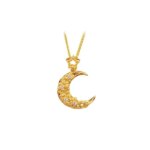 Collar de lujo para mujer con colgante de estrella, luna y flor de diamantes en oro puro 24K 9999, cadena para clavícula. - Imagen 5