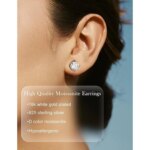 KNOBSPIN-pendientes de moissanita de 2,0 quilates para mujer, aretes de diamante cultivado en laboratorio, joyería fina de Plata de Ley 925, regalo - Imagen 4
