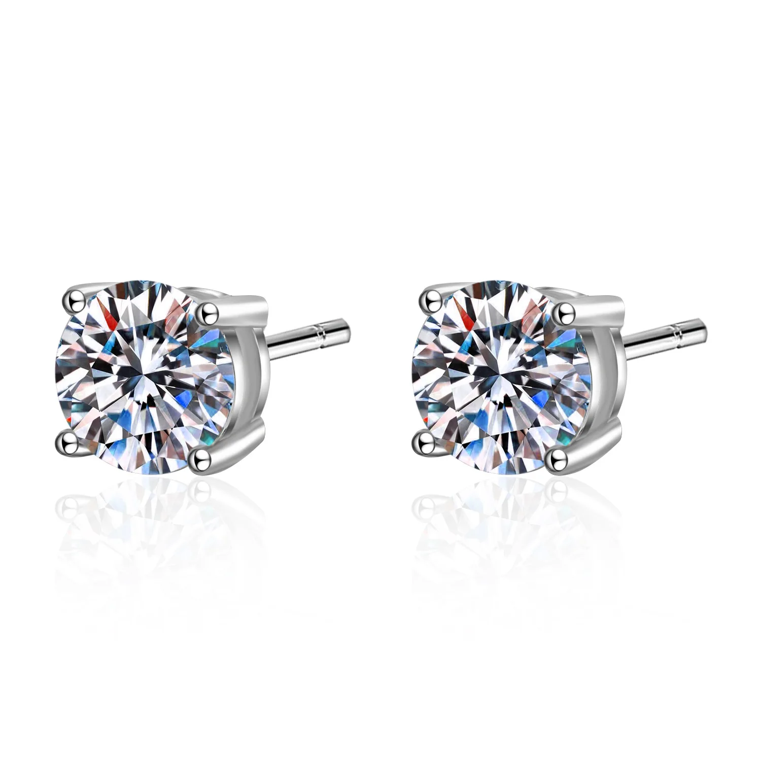 KNOBSPIN-pendientes de moissanita de 2,0 quilates para mujer, aretes de diamante cultivado en laboratorio, joyería fina de Plata de Ley 925, regalo