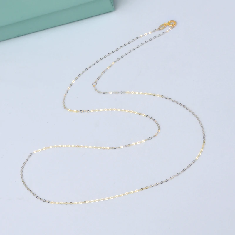 NYMPH Real 18K oro amarillo cadena Chopin collar Au750 joyería fina boda para mujer regalo de boda X269 22-9-14