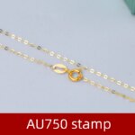NYMPH Real 18K oro amarillo cadena Chopin collar Au750 joyería fina boda para mujer regalo de boda X269 22-9-14 - Imagen 5