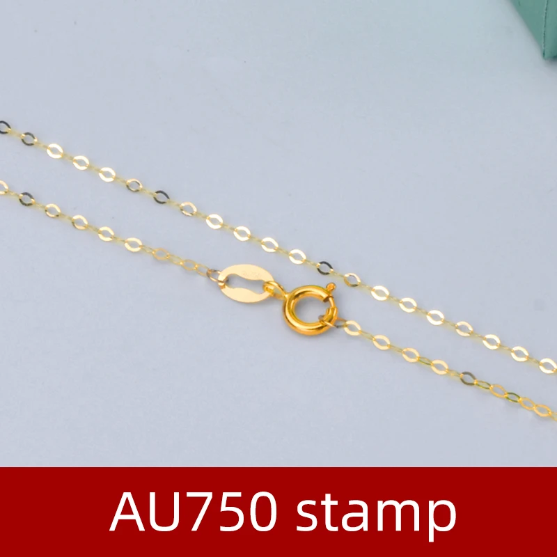 NYMPH Real 18K oro amarillo cadena Chopin collar Au750 joyería fina boda para mujer regalo de boda X269 22-9-14