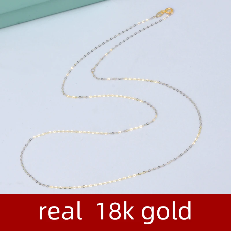 NYMPH Real 18K oro amarillo cadena Chopin collar Au750 joyería fina boda para mujer regalo de boda X269 22-9-14