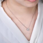 Rrjzz GRA certificado D-Color VVS1 Moissanite colgante collar laboratorio creado imitación diamante para mujeres encanto collar joyería regalo - Imagen 5
