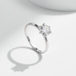 MODIAN-Anillo de diamante de laboratorio de moissanita para mujer, Plata de Ley 925, compromiso de boda, chapado en platino, joyería fina - Imagen 4