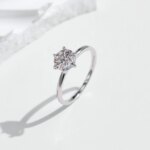 MODIAN-Anillo de diamante de laboratorio de moissanita para mujer, Plata de Ley 925, compromiso de boda, chapado en platino, joyería fina - Imagen 6