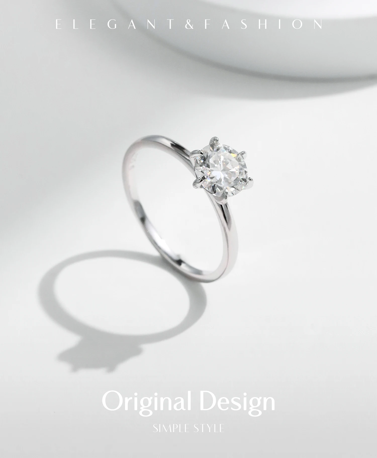 MODIAN-Anillo de diamante de laboratorio de moissanita para mujer, Plata de Ley 925, compromiso de boda, chapado en platino, joyería fina