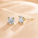 Pendientes de Diamantes Cultivados en Laboratorio Personalizados, Oro de 9K y 14K, 0.1ct a 1ct, Claridad VS, Color D, Joyería Fina para Mujer, Aniversario, Compromiso - Imagen 3
