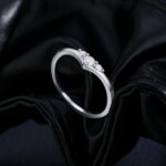 Anillo MODIAN de moissanita Simple eternidad, Plata de Ley 925, anillos de boda finos simples brillantes para mujer, regalo de joyería fina - Imagen 5
