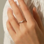 Anillo MODIAN de moissanita Simple eternidad, Plata de Ley 925, anillos de boda finos simples brillantes para mujer, regalo de joyería fina - Imagen 2