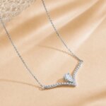 Collar de Diamantes Cultivados en Laboratorio Personalizado, Oro de 9K y 14K, 1.4cttw, Claridad VS, Color D, Joyería Fina para Mujer, Aniversario, Compromiso - Imagen 3