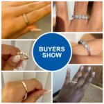 Anillo de diamante moissanita con piedras de 5 uds para mujer, plata 925 100% chapada en oro rosa, joyería fina con regalos de compromiso certificados - Imagen 2
