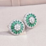 DIWENFU-pendientes de gota de plata de ley auténtica S925, joyería de Esmeralda Natural para mujer, joyería fina de Bizuteria, caja de pendientes turquesa con piedras preciosas