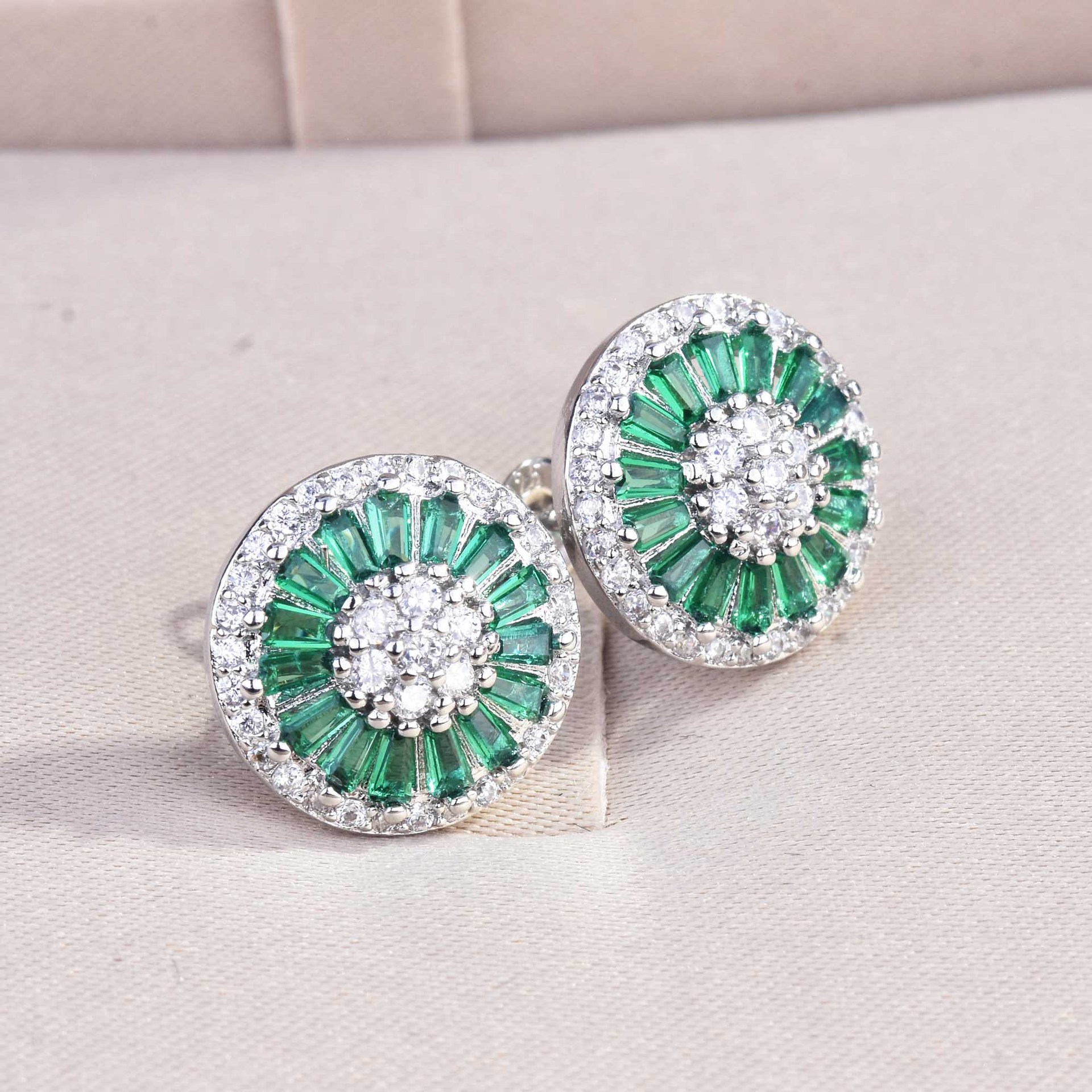 DIWENFU-pendientes de gota de plata de ley auténtica S925, joyería de Esmeralda Natural para mujer, joyería fina de Bizuteria, caja de pendientes turquesa con piedras preciosas