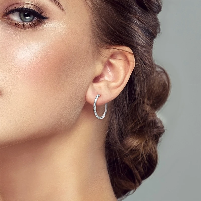Pendientes de Plata de Ley 925 con Diseño de Pluma del Amor, Compatibles con Charms Originales, para Mujeres y Niñas, Joyería Fina, Regalos Pendientes de Plata de Ley 925 con Diseño de Pluma del Amor, Compatibles con Charms Originales, para Mujeres y Niñas, Joyería Fina, Regalos