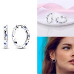 Pendientes de Plata de Ley 925 con Diseño de Pluma del Amor, Compatibles con Charms Originales, para Mujeres y Niñas, Joyería Fina, Regalos - Imagen 2