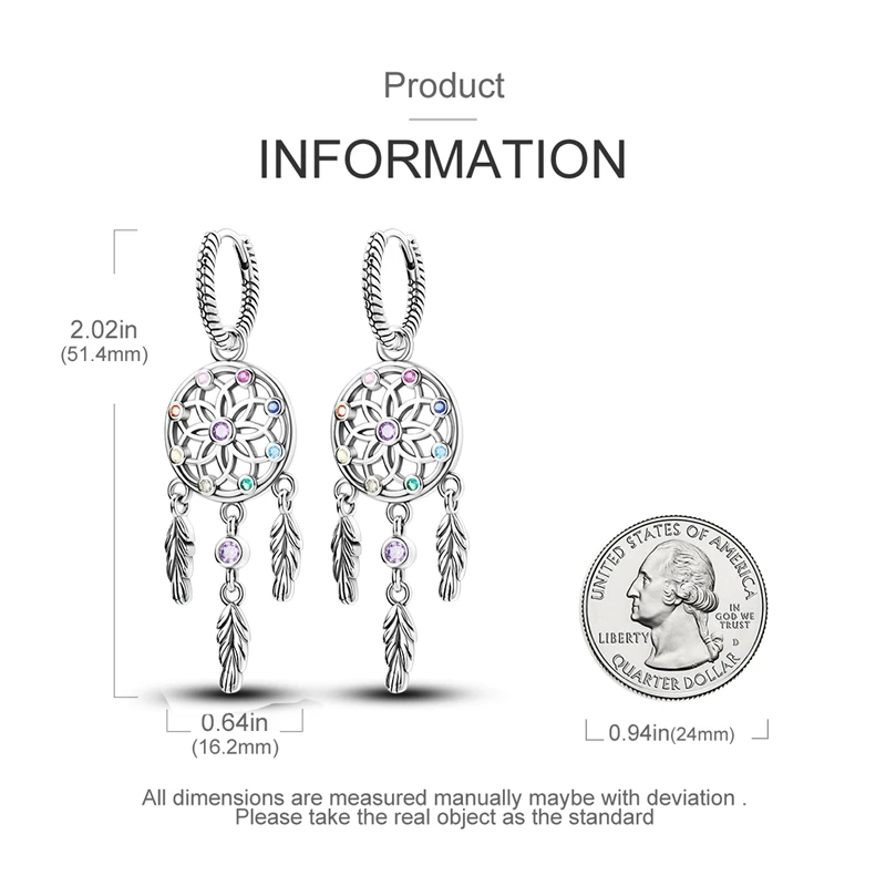 Pendientes de Plata de Ley 925 con Diseño de Pluma del Amor, Compatibles con Charms Originales, para Mujeres y Niñas, Joyería Fina, Regalos Pendientes de Plata de Ley 925 con Diseño de Pluma del Amor, Compatibles con Charms Originales, para Mujeres y Niñas, Joyería Fina, Regalos
