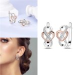 Pendientes de Plata de Ley 925 con Diseño de Pluma del Amor, Compatibles con Charms Originales, para Mujeres y Niñas, Joyería Fina, Regalos - Imagen 5