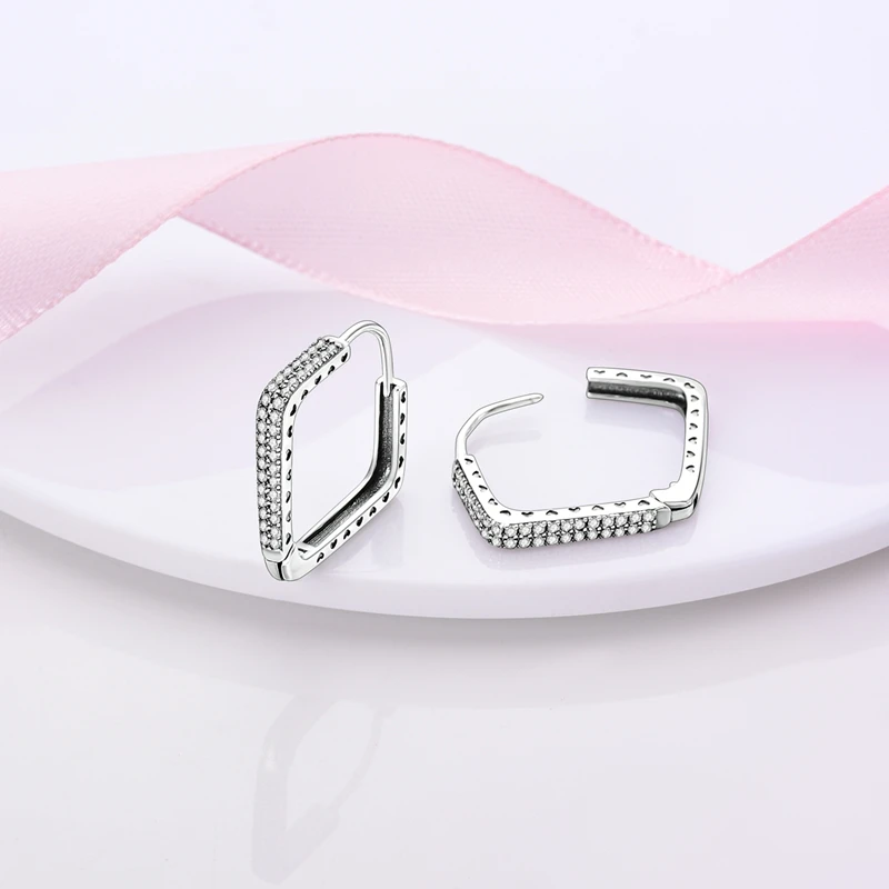 Pendientes de Plata de Ley 925 con Diseño de Pluma del Amor, Compatibles con Charms Originales, para Mujeres y Niñas, Joyería Fina, Regalos Pendientes de Plata de Ley 925 con Diseño de Pluma del Amor, Compatibles con Charms Originales, para Mujeres y Niñas, Joyería Fina, Regalos
