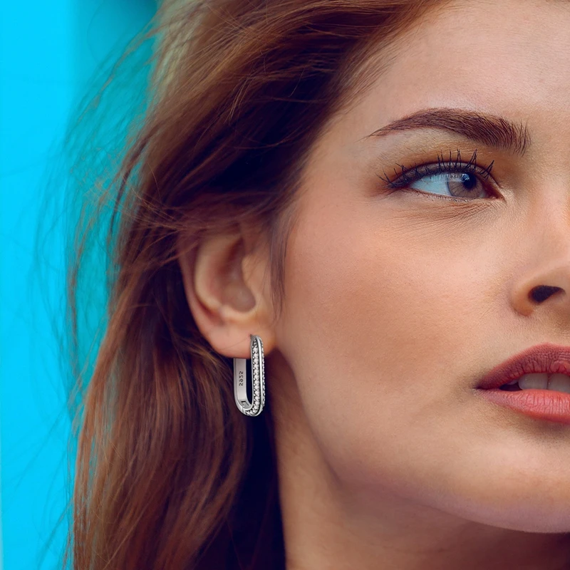 Pendientes de Plata de Ley 925 con Diseño de Pluma del Amor, Compatibles con Charms Originales, para Mujeres y Niñas, Joyería Fina, Regalos Pendientes de Plata de Ley 925 con Diseño de Pluma del Amor, Compatibles con Charms Originales, para Mujeres y Niñas, Joyería Fina, Regalos