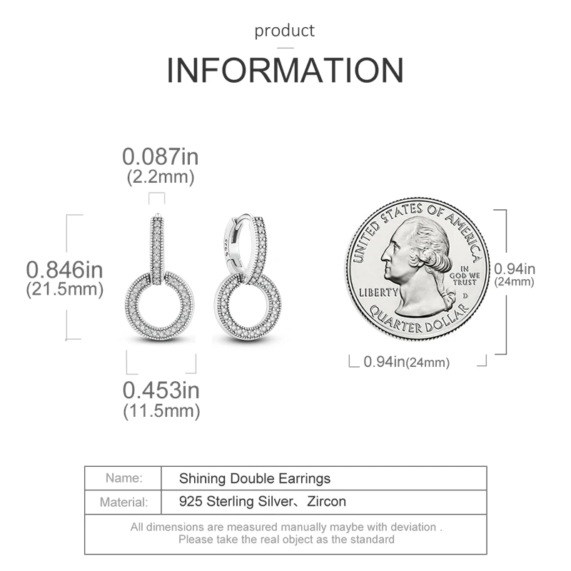 Pendientes de Plata de Ley 925 con Diseño de Pluma del Amor, Compatibles con Charms Originales, para Mujeres y Niñas, Joyería Fina, Regalos Pendientes de Plata de Ley 925 con Diseño de Pluma del Amor, Compatibles con Charms Originales, para Mujeres y Niñas, Joyería Fina, Regalos
