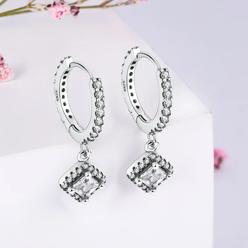 Pendientes de Plata de Ley 925 con Diseño de Pluma del Amor, Compatibles con Charms Originales, para Mujeres y Niñas, Joyería Fina, Regalos Pendientes de Plata de Ley 925 con Diseño de Pluma del Amor, Compatibles con Charms Originales, para Mujeres y Niñas, Joyería Fina, Regalos