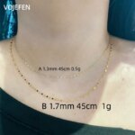 VOJEFEN Gargantilla de Oro Genuino de 18K con Diseño de Labios, Joyería Original de Oro Puro AU750, Cadena de Labios de 18 Pulgadas, Regalo de Lujo para Mujer con Iniciales - Imagen 4