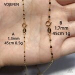 VOJEFEN Gargantilla de Oro Genuino de 18K con Diseño de Labios, Joyería Original de Oro Puro AU750, Cadena de Labios de 18 Pulgadas, Regalo de Lujo para Mujer con Iniciales - Imagen 3