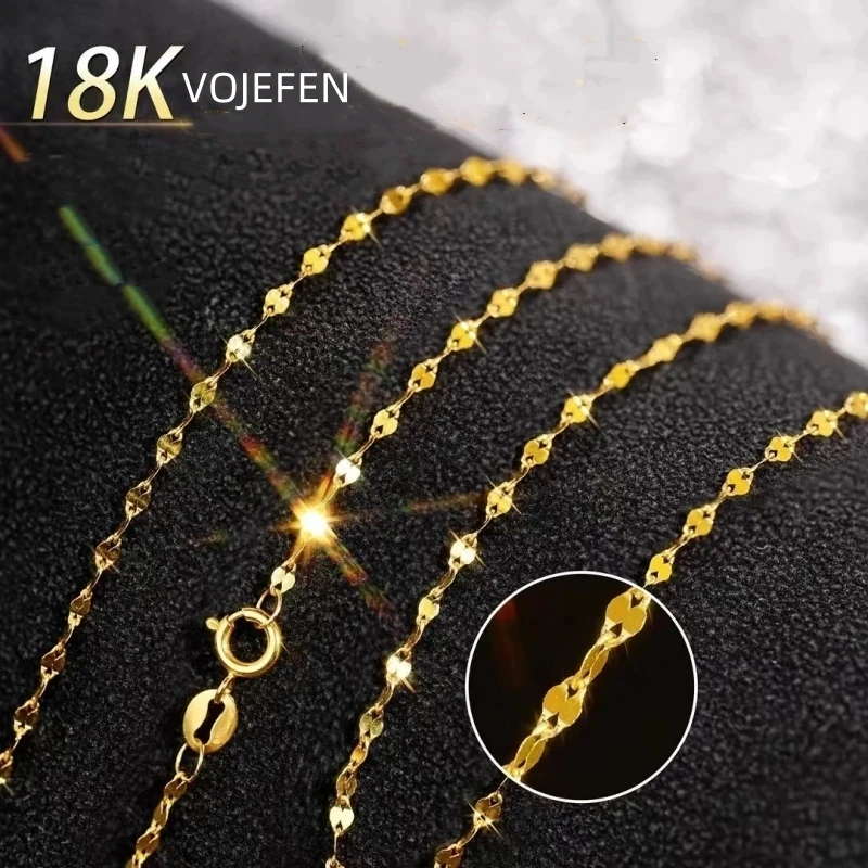 VOJEFEN Gargantilla de Oro Genuino de 18K con Diseño de Labios, Joyería Original de Oro Puro AU750, Cadena de Labios de 18 Pulgadas, Regalo de Lujo para Mujer con Iniciales VOJEFEN Gargantilla de Oro Genuino de 18K con Diseño de Labios, Joyería Original de Oro Puro AU750, Cadena de Labios de 18 Pulgadas, Regalo de Lujo para Mujer con Iniciales