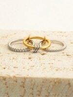Anillo de Plata de Ley 925 de lujo, precioso y versátil, con tres entrelazados de circón para mujer, joyería fina de alta calidad a la moda para la vida diaria - Imagen 3