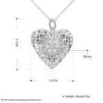 Collar con colgante de marco de fotos de Plata de Ley 925, cadena de serpiente de 18/20/22/24 pulgadas para mujer, joyería de moda para boda - Imagen 6