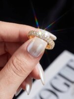 Anillos redondos simples de boda con diamantes de moissanita auténticos y glamurosos para mujer, joyería fina de calidad original de Plata de Ley 925 - Imagen 5