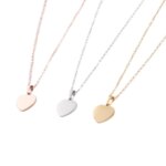 Lote de 10 Uds. De collar con colgante de corazón de acero inoxidable para mujer, paquete de accesorios de joyería de moda - Imagen 2