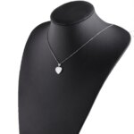 Lote de 10 Uds. De collar con colgante de corazón de acero inoxidable para mujer, paquete de accesorios de joyería de moda