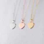 Lote de 10 Uds. De collar con colgante de corazón de acero inoxidable para mujer, paquete de accesorios de joyería de moda - Imagen 4
