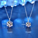 Collar de moissanita de Color VVS1 D de 2,0 quilates, cadena de plata de ley sólida 925 con certificado, joyería fina para mujer - Imagen 5