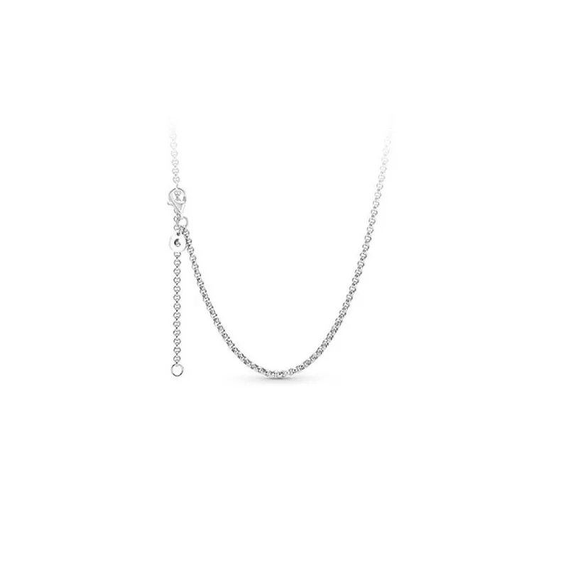 Collar con colgante en forma de corazón de doble anillo de plata de ley 925, joyería elegante y a la moda para mujer, regalo de cumpleaños