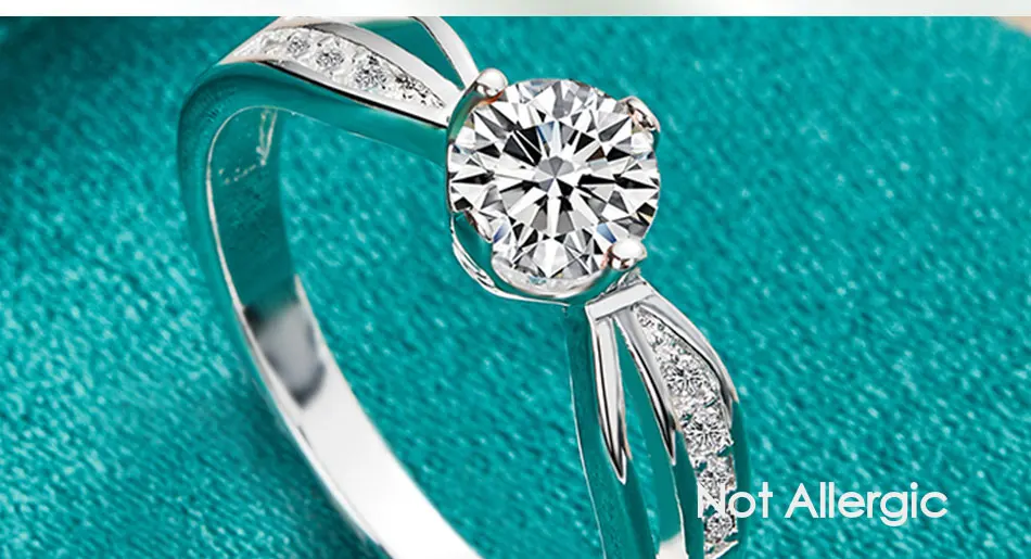 DOTEFFIL-Anillo redondo de Plata de Ley 925 con circonita AAA para mujer, joyería con dijes para fiesta de compromiso y boda DOTEFFIL-Anillo redondo de Plata de Ley 925 con circonita AAA para mujer, joyería con dijes para fiesta de compromiso y boda